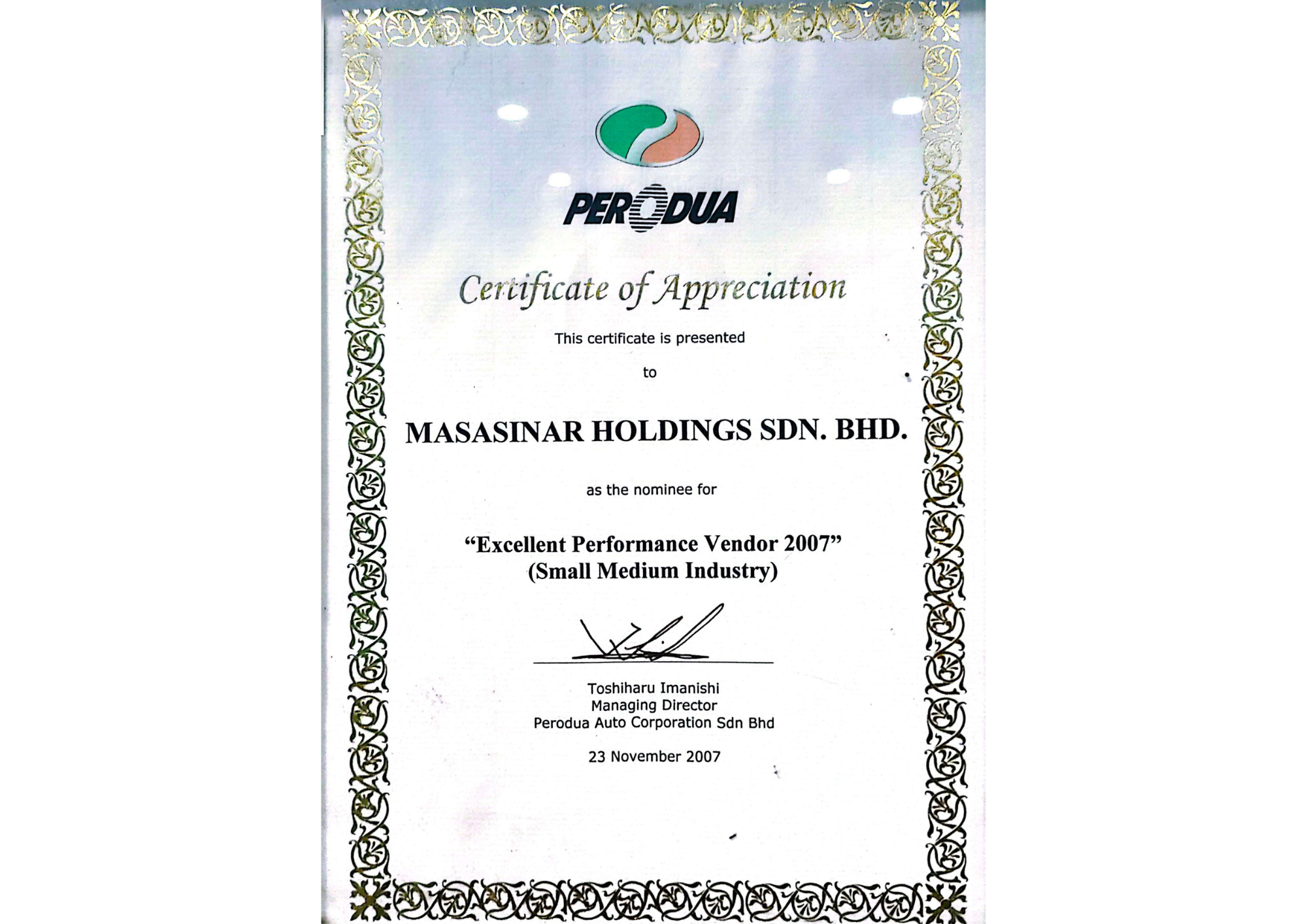 Award PERODUA